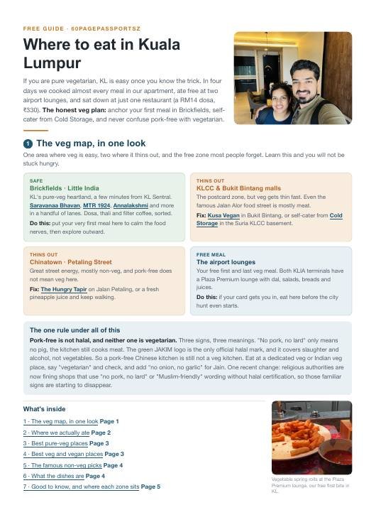 Cover of the Malaysia Food Guide